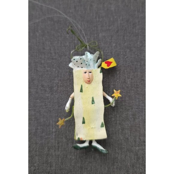 Dept 56 Krinkles Patience Brewster GREEN TREE BAG LADY Christmas Ornament 2.5" - Picture 2 of 4